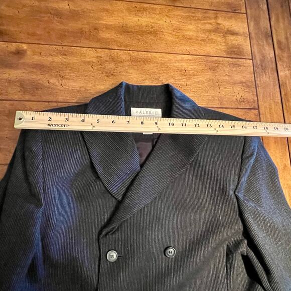 Valerie Stevens Doubler Breasted Pure Wool Pant Suit Women's Sz 12 Two-Piece Blk - Picture 13 of 16